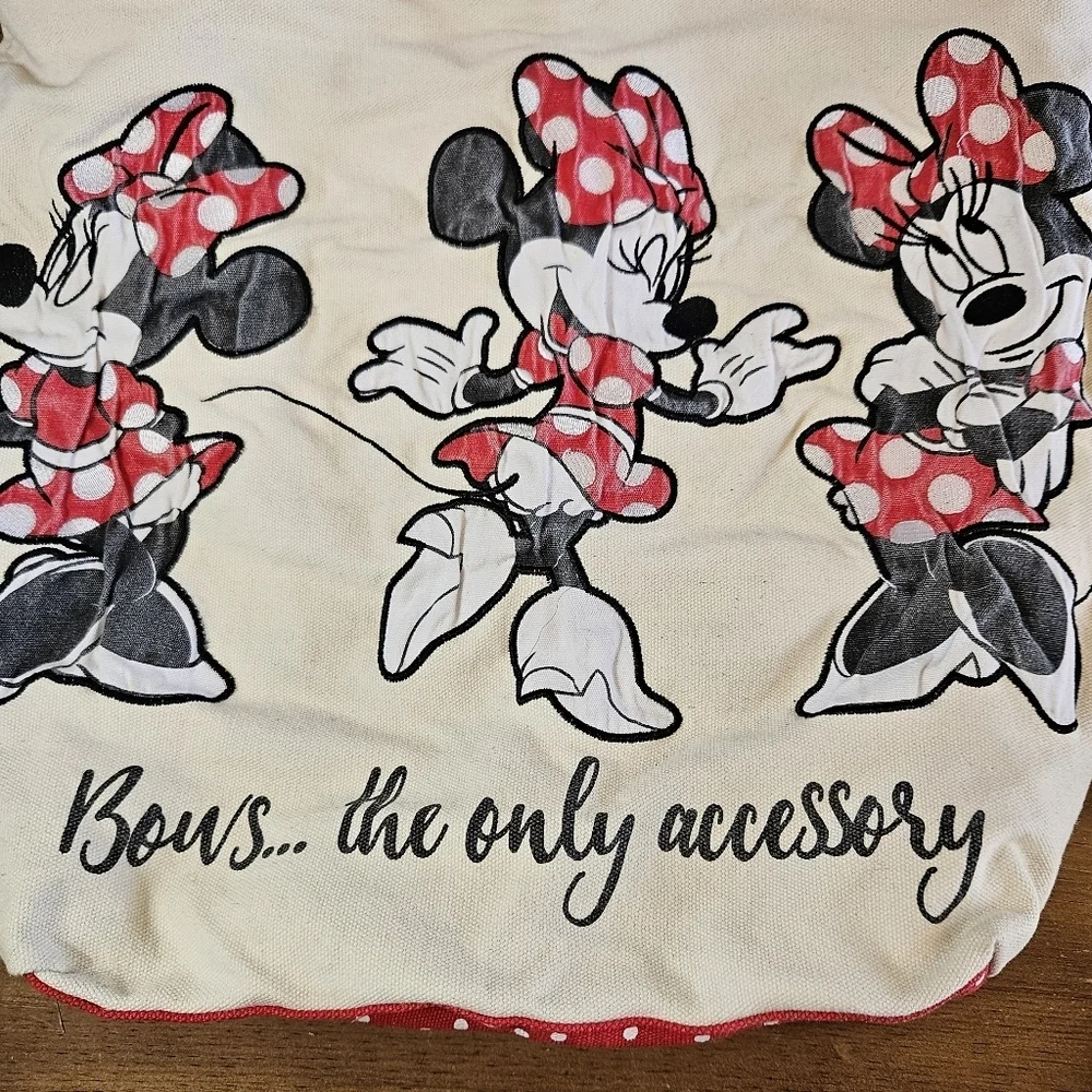 Disney Parks Tote Bag Minnie Mouse "Bows...The Only Accessory" - Picture 6 of 12